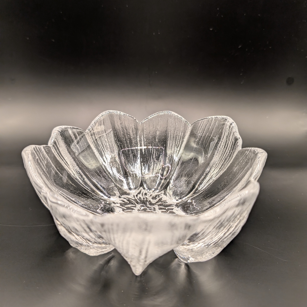Kosta Boda Crystal Clear Glass Flower Bowl